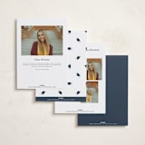"Grad Grid" - Graduation Announcements in Steel by Erica Krystek - Back of Card Options