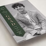 "Classic Sash" - Graduation Announcements in Pine by Lauren Chism - Detail