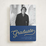 "retro vintage grad" - Graduation Announcements in Navy by BR Designs - Front