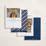 "retro vintage grad" - Graduation Announcements in Navy by BR Designs - Back of Card Options