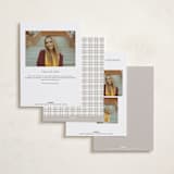 "Traditional Plaid" - Graduation Announcements in Tan by Ashley Presutti Beasley - Back of Card Options