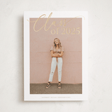 "Scripted Graduation Year" - Graduation Announcements in Cloud by Jackie Crawford - Front