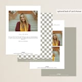 "Simple + Script" - Graduation Announcements in Chalkboard by Kelly Watkins - Back of Card Options