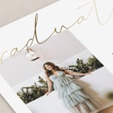 "Simple + Script" - Graduation Announcements in Chalkboard by Kelly Watkins - Detail