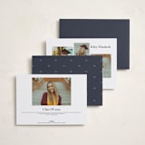 "Class Act" - Graduation Announcements in Sapphire by Corinne Malesic - Back of Card Options
