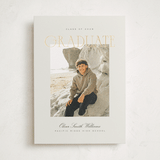 "Timeless Achievement" - Graduation Announcements in Linen by Ana de Sousa - Front