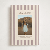 "Grad Stripes" - Graduation Announcements in Blush by Ani Somi - Front
