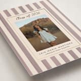 "Grad Stripes" - Graduation Announcements in Blush by Ani Somi - Detail