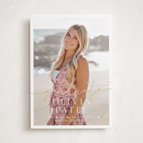 "Graduate Script" - Graduation Announcements in Snow by Sarah Curry - Front