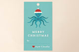 "Under The Sea Christmas" - Gift Tags in Turquoise by Bob Daly - Front