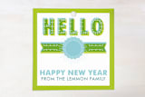 "Big Hello" - Gift Tags in Limeade by Susie Allen - Front