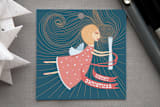 "With Love From Angels" - Gift Tags in Navy by Tereza Šašinková Lukášová - Front