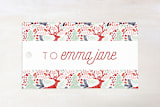 "Jumping Reindeer" - Gift Tags in Fruit Punch by Phrosné Barwood - Front