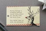 "Rudolph" - Gift Tags in Crimson by Ann Gardner - Front