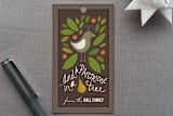 "In a Pear Tree" - Gift Tags in Chocolate by Griffinbell Paper Co. - Front
