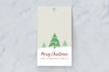 "Pines in the snow" - Gift Tags in Linen by Jen Tips - Front