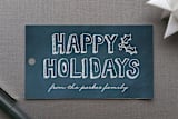 "Hand Drawn Holiday" - Gift Tags in White Chalk by Hooray Creative - Front