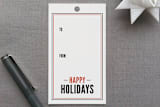 "Year in a Nutshell" - Gift Tags in Crimson by WHALEN - Front
