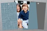 "Family Wall" - Gift Tags in Slate Blue by Roxy Cervantes - Back of Tag Options