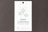 "Snowy Ornaments" - Gift Tags in Diamond Blue Topaz by Kristen Smith - Front