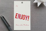 "Enjoy!" - Gift Tags in Sangria by Melanie Severin - Front