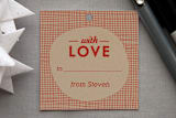 "Meshed with Love" - Gift Tags in Red Rose by Monica Tuazon - Front