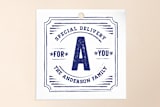"Vintage Post" - Gift Tags in Navy by Tanya Lee of Frooted Design - Front