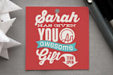 "Awesome Gift" - Gift Tags in Holly by GeekInk Design - Front