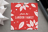 "Poinsettia" - Gift Tags in Berry by lena barakat - Front