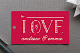 "Bold Love" - Gift Tags in Poppy by Christina Novak - Front
