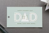 "DAD" - Gift Tags in Sky by Lauren Chism - Front