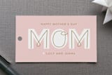 "MOM" - Gift Tags in Cotton Candy by Lauren Chism - Front