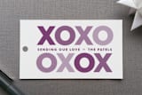 "XO" - Gift Tags in Grape by Lauren Chism - Front