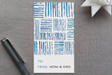 "Woven Stripes" - Gift Tags in Blue Skies by hannahcloud DESIGN - Front