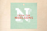 "Rustic Monogram" - Gift Tags in Mint by Keen Peachy - Front