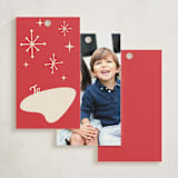 "Christmas Time" - Gift Tags in Ruby by GeekInk Design - Back Designs