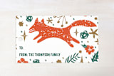 "Fox De Noel" - Gift Tags in Evergreen by Bonjour Paper - Front