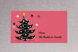 "Retro Album" - Gift Tags in Flamingo by Nam Bourassa - Front