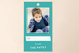 "Overlapping" - Gift Tags in Aqua by Iwona K - Front