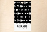 "Happy Holiday Trees" - Gift Tags in Jet by Abby Munn - Front
