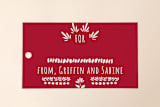 "Birds And Flowers" - Gift Tags in Cardinal by Leanne Friedberg - Front