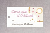 "Donut Open 'Til Christmas" - Gift Tags in Strawberry Chocolate by Pauline Pellicer - Front