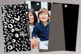 "Brush Strokes BW" - Gift Tags in Midnight by Christina Flowers - Back of Tag Options