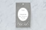 "Perfect Gift" - Gift Tags in Charcoal by Tatiana Nogueiras - Front