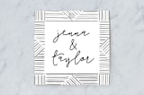 "line doodle photo frames" - Gift Tags in Onyx by Leanne Friedberg - Front