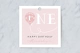 "Balloon" - Gift Tags in Cotton Candy by Chasity Smith - Front