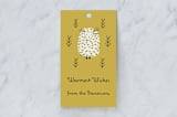 "Sweet Dreams 2 (Baa Baa Cream Sheep)" - Gift Tags in Maize by Jaqui Falkenheim - Front
