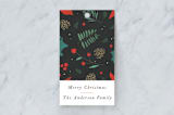 "Christmas Cuttings" - Gift Tags in Coal by Tatiana Nogueiras - Front