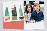 "Cacti Collection" - Gift Tags in Tangerine by Rae Kaiser - Back of Tag Options
