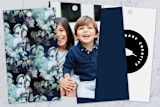 "Watercolour leaves pattern" - Gift Tags in A - Navy by Oana Prints - Back of Tag Options